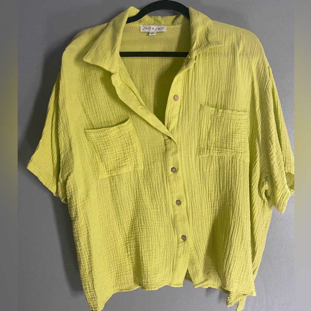 Lime Green Blouse